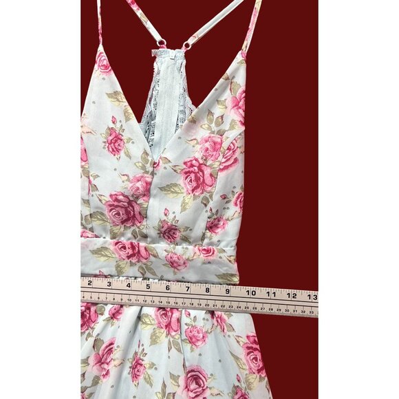 Rue 21- Women's Summer Sleeveless High Low Hem Ruffle-Floral Dress-Light Blue-XS - Picture 4 of 16